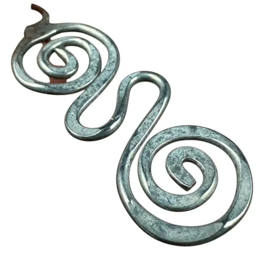UNBRANDED Silver Fern‎ Spiral Dangle Earrings